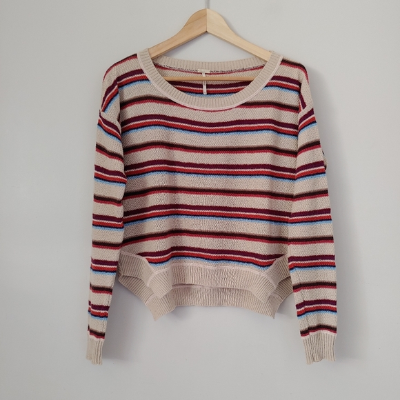 FP Beach Free People Road Trip Knit Pullover Sweater Striped Size XS - Picture 6 of 16